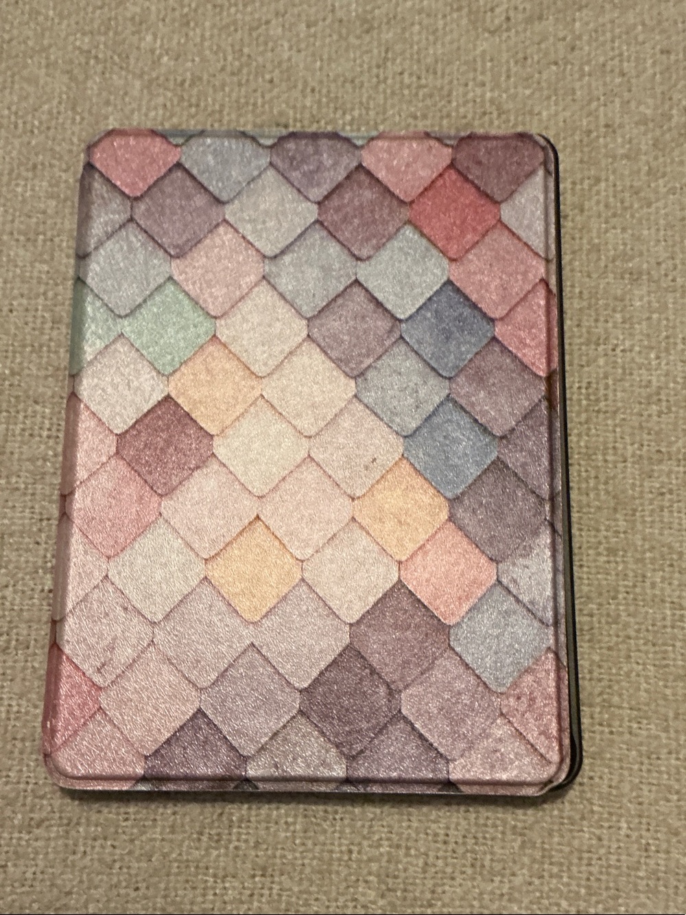 Tablet Folio Cover in Pastel Mosaic Pattern - Multi-Color